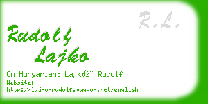 rudolf lajko business card